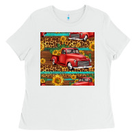 White western farm truck seamless pattern Ladies Tee - HRA Design Shop