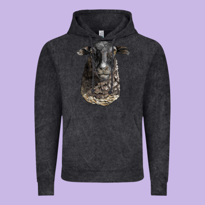 Dorper Sheep Head Vintage Hoodie Designed By Lillyallendesigns