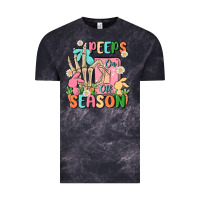 Cloud Black peeps season mode on Vintage Tee - MaliasSmallBusiness