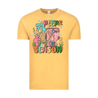 Vintage Mustard peeps season mode on Vintage Tee - MaliasSmallBusiness