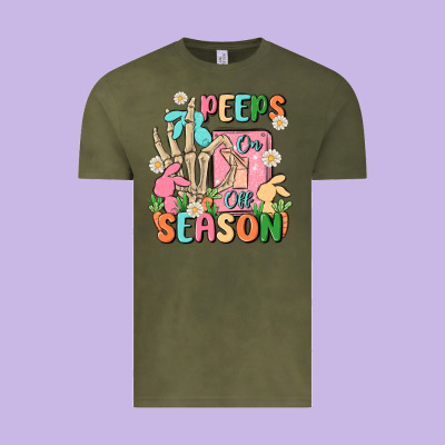 Peeps Season Mode On Vintage Tee Designed By Maliassmallbusiness