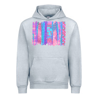 Heather Grey Pink Easter Brushstrokes Urban Hoodie - BundleAndBundleShop