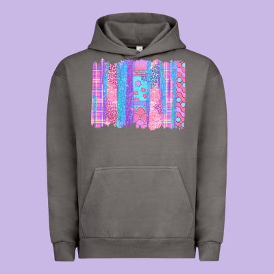 Pink Easter Brushstrokes Urban Hoodie Designed By Bundleandbundleshop