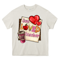 Cream one loved teacher Heavy Core Tee - BarkalooDesign