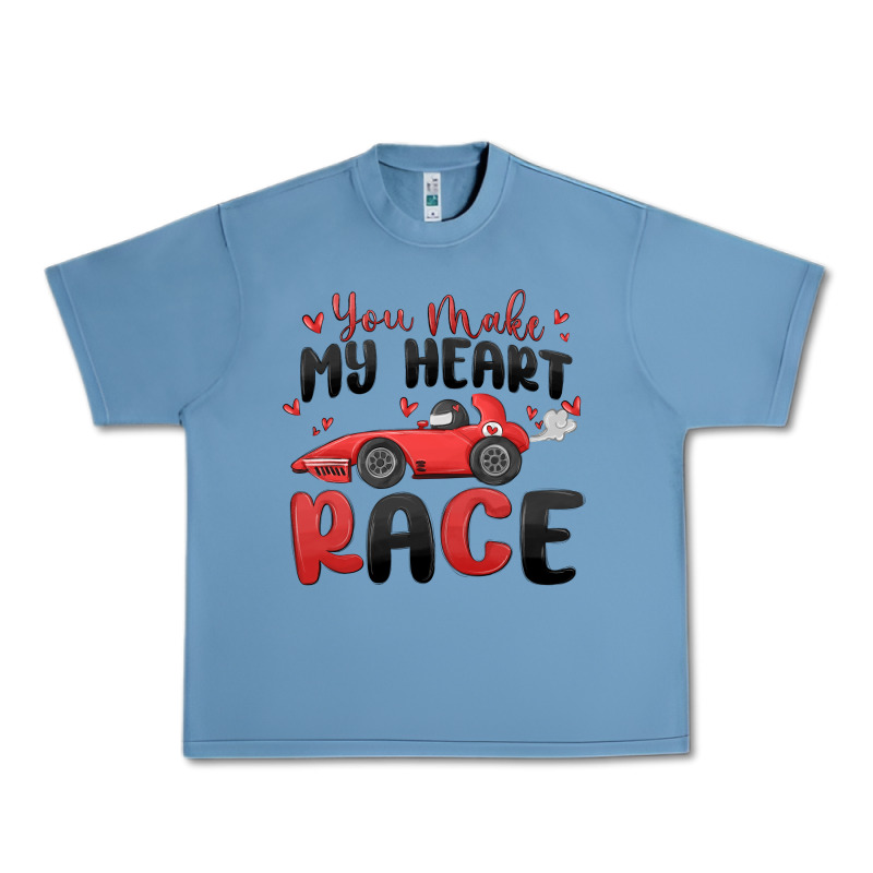 You Make My Heart Race Valentine's Day Urban Heavy Tee by MaliasSmallBusiness | Teevron