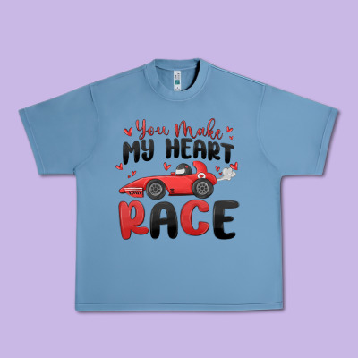 You Make My Heart Race Valentine's Day Urban Heavy Tee Designed By Maliassmallbusiness