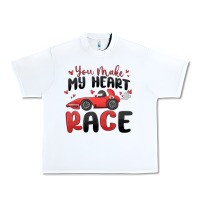 White you make my heart race valentine's day Urban Heavy Tee - MaliasSmallBusiness