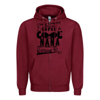 Burgundy I Never Dreamed I Would Be A Super Cool Nana Zipper Hoodie - Bettercallsaul