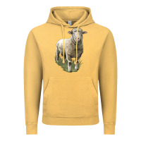 Vintage Mustard dorset sheep Vintage Hoodie - LillyAllenDesigns