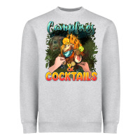 Heather Grey campfirescocktails Heavyweight Sweatshirt - NancyCooperArtShop