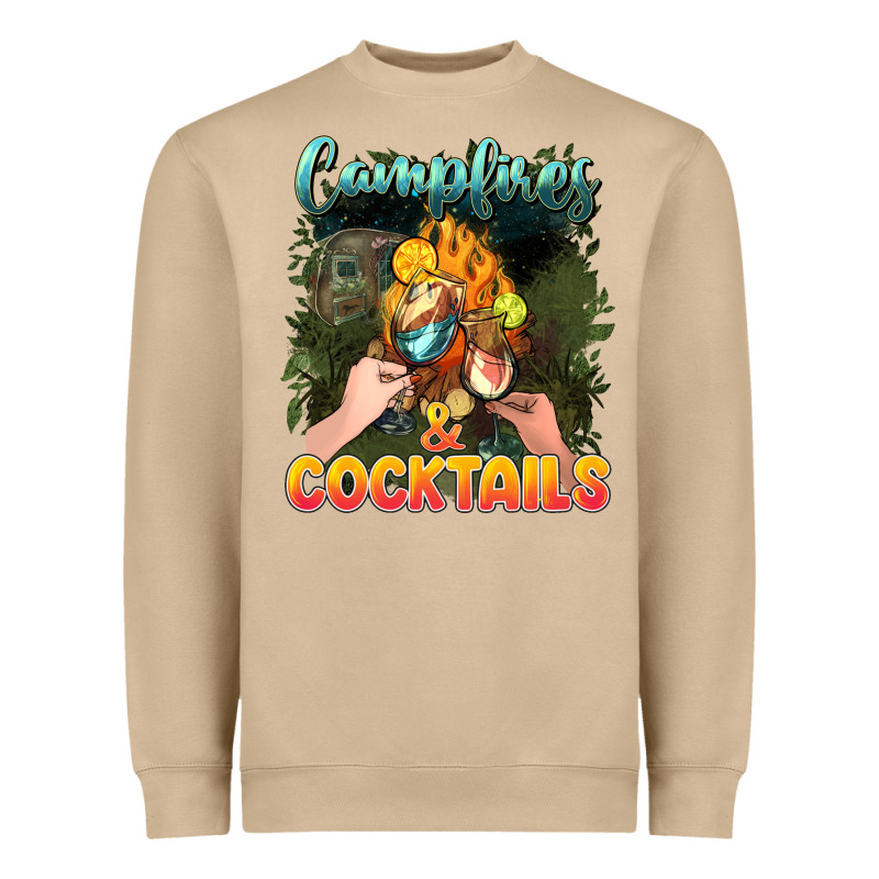 Campfirescocktails Heavyweight Sweatshirt by NancyCooperArtShop | Teevron
