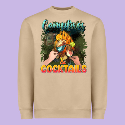 Campfirescocktails Heavyweight Sweatshirt Designed By Nancycooperartshop