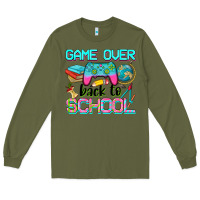 Army Green game over back to school Long Sleeve Tee - NancyCooperArtShop