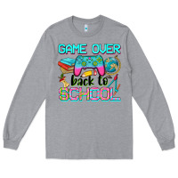 Heather Grey game over back to school Long Sleeve Tee - NancyCooperArtShop