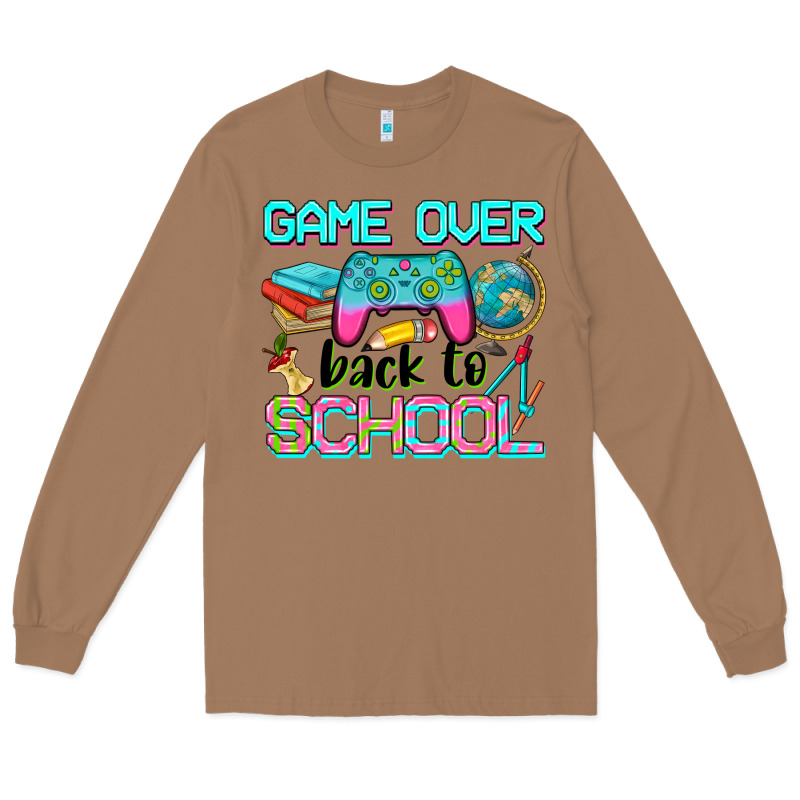 Game Over Back To School Long Sleeve Tee by NancyCooperArtShop | Teevron