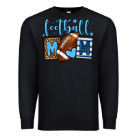 Black Football mom blue team color Premium Sweatshirt - HowdyJamesFarm