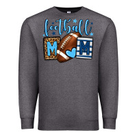 Charcoal Heather Football mom blue team color Premium Sweatshirt - HowdyJamesFarm