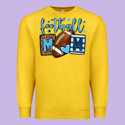 Football Mom Blue Team Color Premium Sweatshirt Designed By Howdyjamesfarm