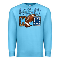 Ocean Blue Football mom blue team color Premium Sweatshirt - HowdyJamesFarm