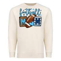 Sandshell Football mom blue team color Premium Sweatshirt - HowdyJamesFarm