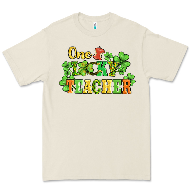 One Lucky Teacher Premium Tee by AdoDesignShop | Teevron