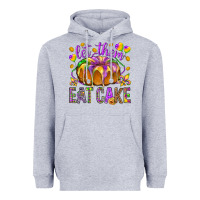 Heather Grey Let them eat cake Heavyweight Hoodie - HowdyJamesFarm