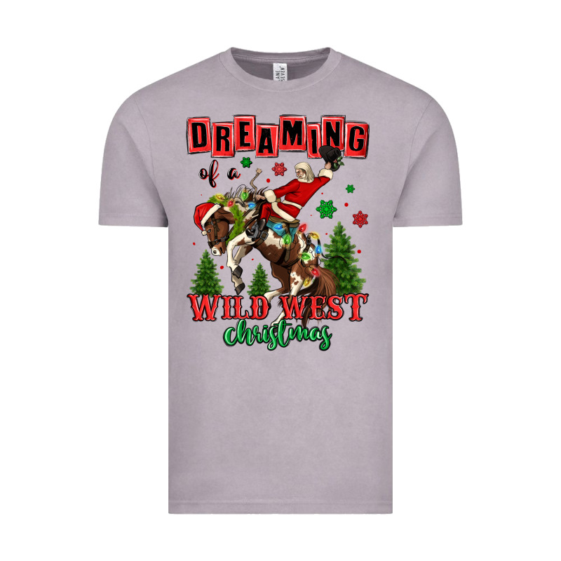 Dreaming Of A Wild West Christmas Cowboy Santa Vintage Tee by MaliasSmallBusiness | Teevron