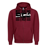 Burgundy Best dog dad ever Zipper Hoodie - Bettercallsaul