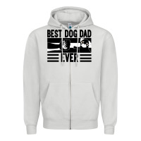 Dove Grey Best dog dad ever Zipper Hoodie - Bettercallsaul