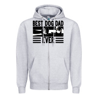 Heather Grey Best dog dad ever Zipper Hoodie - Bettercallsaul