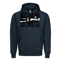 Navy Best dog dad ever Zipper Hoodie - Bettercallsaul