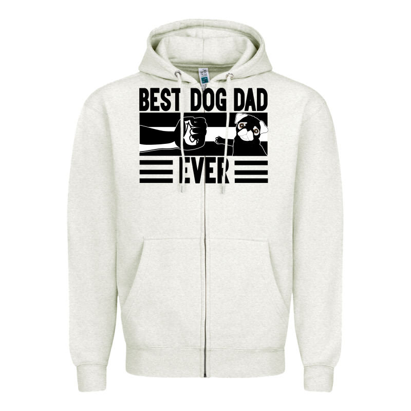 Best Dog Dad Ever Zipper Hoodie by Bettercallsaul | Teevron