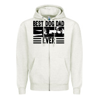 Oatmeal Heather Best dog dad ever Zipper Hoodie - Bettercallsaul