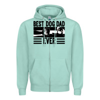 Seafoam Best dog dad ever Zipper Hoodie - Bettercallsaul