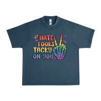 Midnight Navy hate looks tacky on you pride Urban Heavy Tee - MaliasSmallBusiness