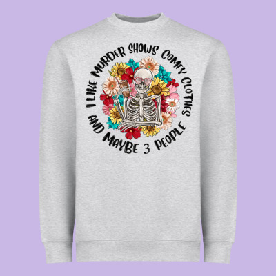 I Like Murder Shows Comfy Clothes And Like 3 Peopl Heavyweight Sweatshirt Designed By Maliassmallbusiness
