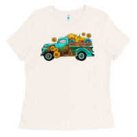 Bone farm truck with sunflower Ladies Tee - HRA Design Shop