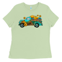 Matcha farm truck with sunflower Ladies Tee - HRA Design Shop