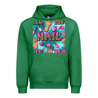 Emerald nail art hands and polish with turquoise leopard and glitter seamless  Urban Hoodie - BundleAndBundleShop