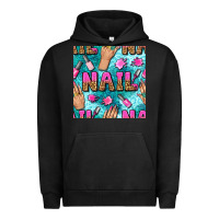 Pigment Black nail art hands and polish with turquoise leopard and glitter seamless  Urban Hoodie - BundleAndBundleShop