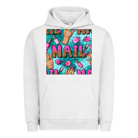 Pigment Lunar Rock nail art hands and polish with turquoise leopard and glitter seamless  Urban Hoodie - BundleAndBundleShop
