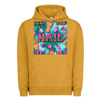 Pigment Peanut Butter nail art hands and polish with turquoise leopard and glitter seamless  Urban Hoodie - BundleAndBundleShop