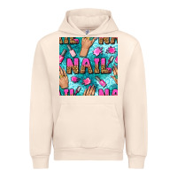 Sandshell nail art hands and polish with turquoise leopard and glitter seamless  Urban Hoodie - BundleAndBundleShop