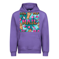 Tulip nail art hands and polish with turquoise leopard and glitter seamless  Urban Hoodie - BundleAndBundleShop