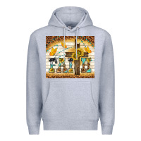 Heather Grey faith with cross Premium Hoodie - TumblerDesignByShophia
