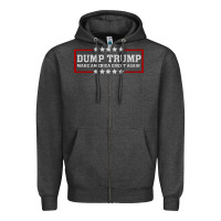 Charcoal Heather Dump Trump Zipper Hoodie - Bettercallsaul