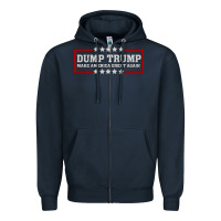 Navy Dump Trump Zipper Hoodie - Bettercallsaul
