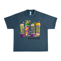 Midnight Navy mardi gras teacher life Urban Heavy Tee - MaliasSmallBusiness