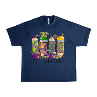 Navy mardi gras teacher life Urban Heavy Tee - MaliasSmallBusiness