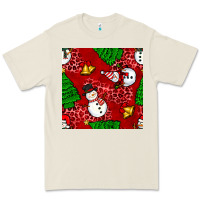 Bone christmas snowman and trees seamless pattern Premium Tee - BundleAndBundleShop